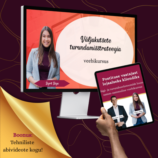 Müügitunnelite kursuste komplekt